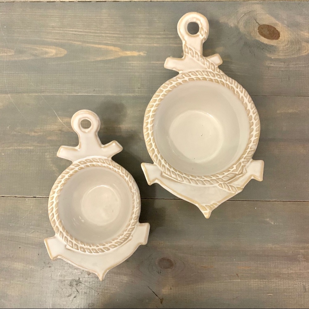 Nautical Anchor Decorative Ceramic Bowls 2 Sizes - Picture 2 of 9